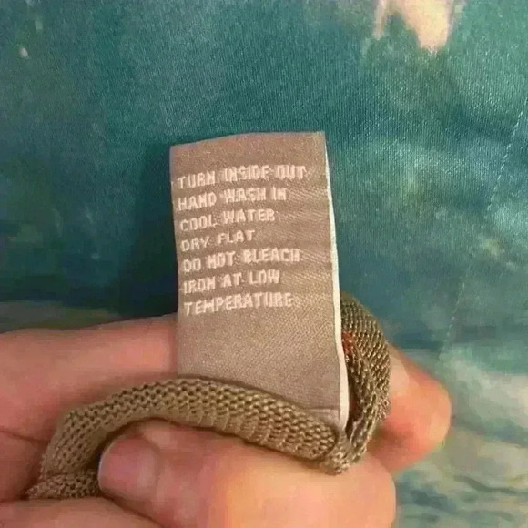 Evolution by Cyrus Geometric Tan Orange and White Knee Length Dress - Picture 16 of 17